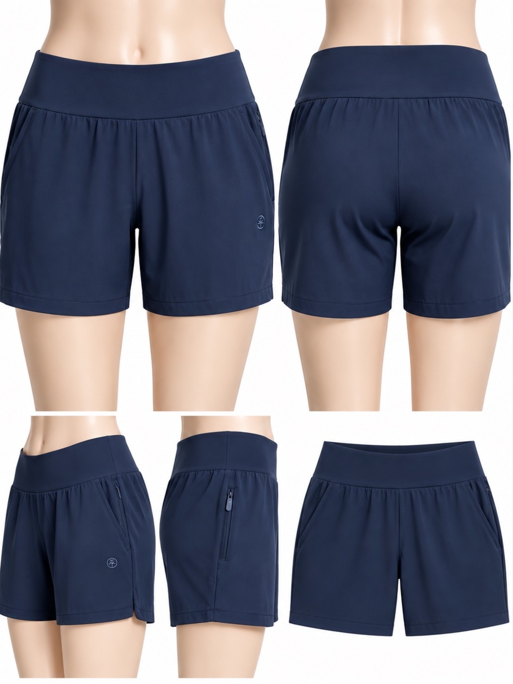 Soybu Infinity Knit Shorts Women’s Medium Navy Blue NWT Stretch Yoga Athletic